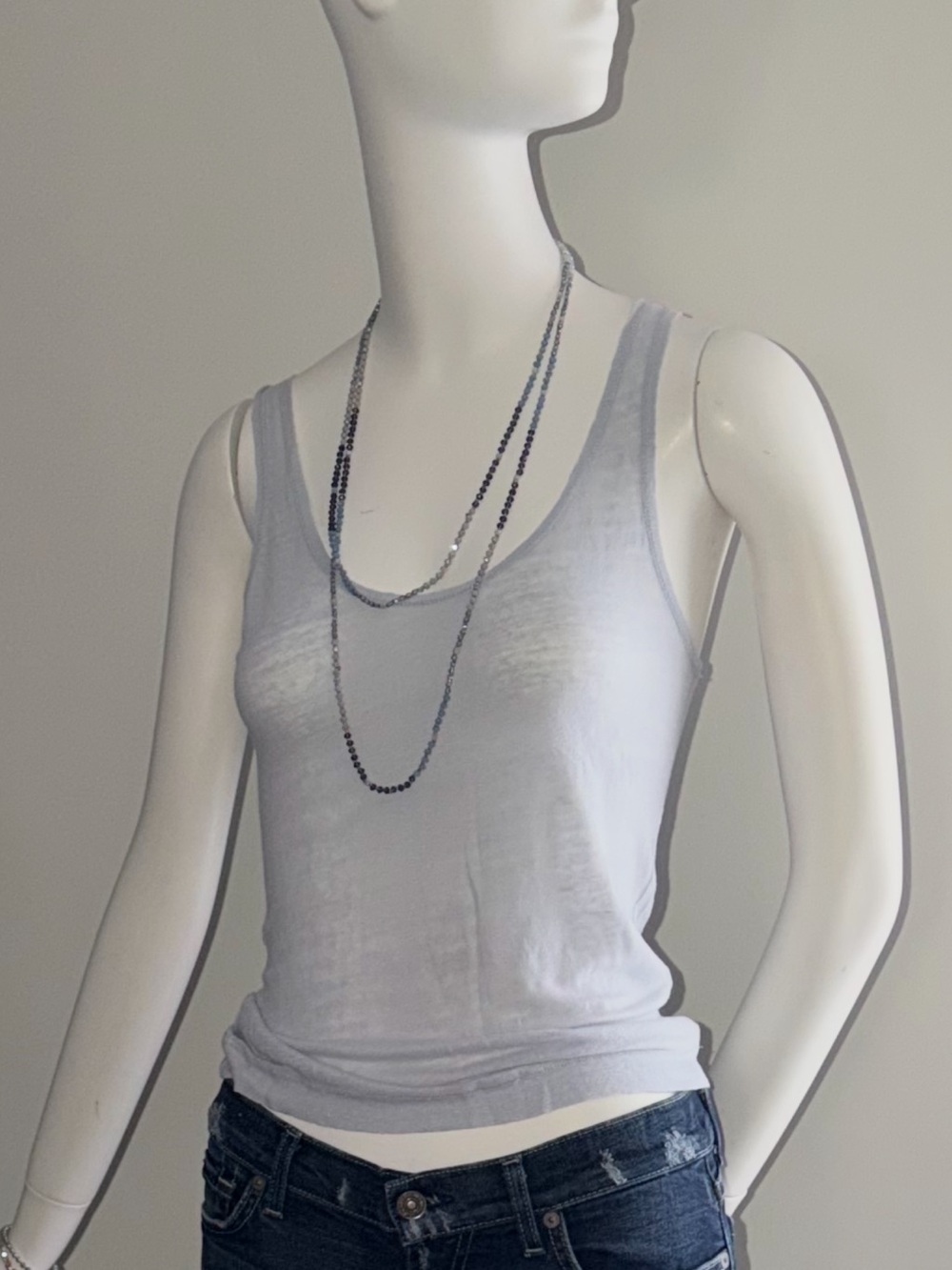 Lightweight White Women’s Scoop Tank Top